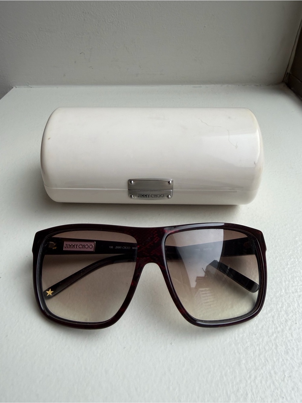 Jimmy Choo Roxanne Gradient Shield Sunglasses - Picture 2 of 6